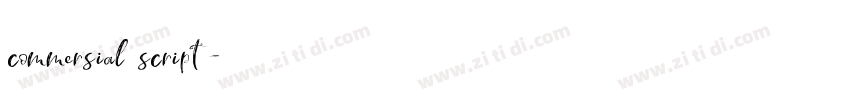 commersial script字体转换